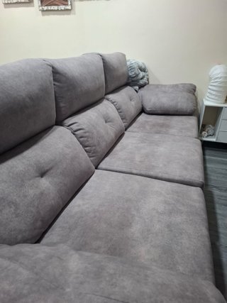 Sofá modular gris 2,80 x 1 m