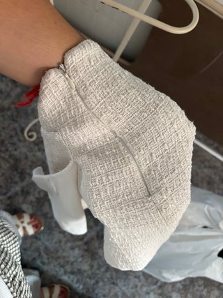 Falda pantalón Zara crema