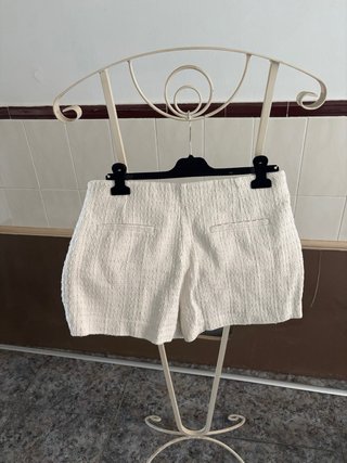 Falda pantalón Zara crema