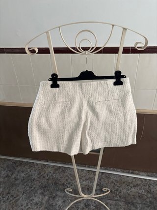 Falda pantalón Zara crema