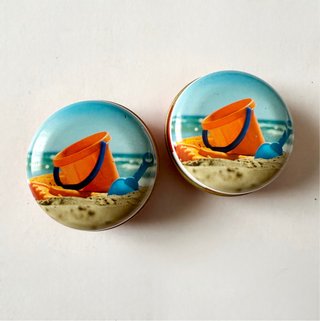 Set 2 mini scatoline in latta