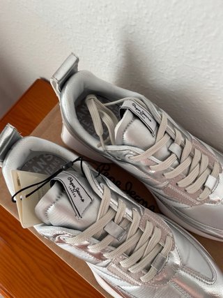 Pepe Jeans T39 plateado/gris/blanco