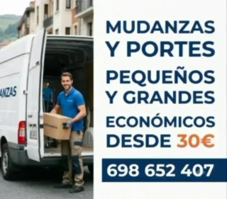 Mudanzas y portes económicos 698652407 desde 30€