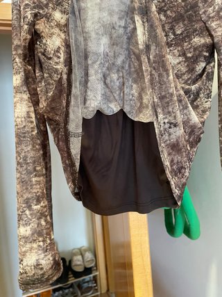 Top Pull&Bear manga de rejilla larga estampado