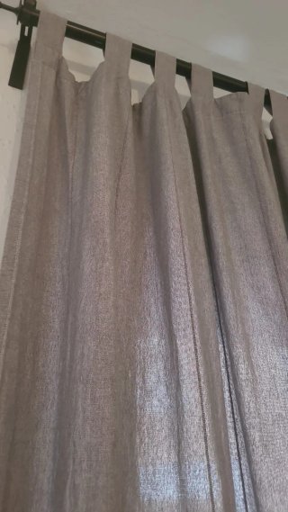 Dos cortinas gris 100% algodón. Lenda Ikea.