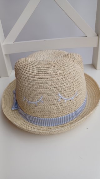 Sombrero de paja niña con orejas