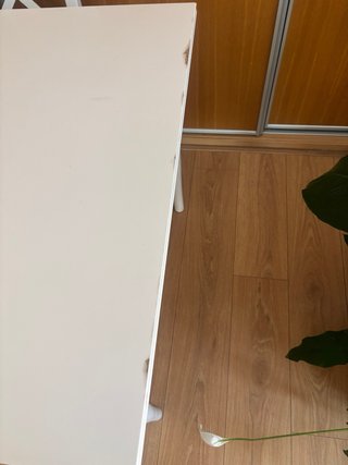 Mesa de comedor blanca extensible de madera
