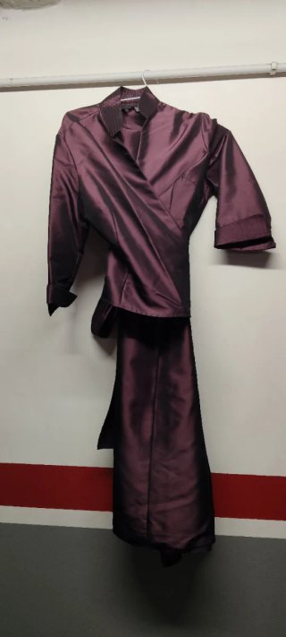 Conjunto Zara Vestido + Chaqueta Morado Talla M