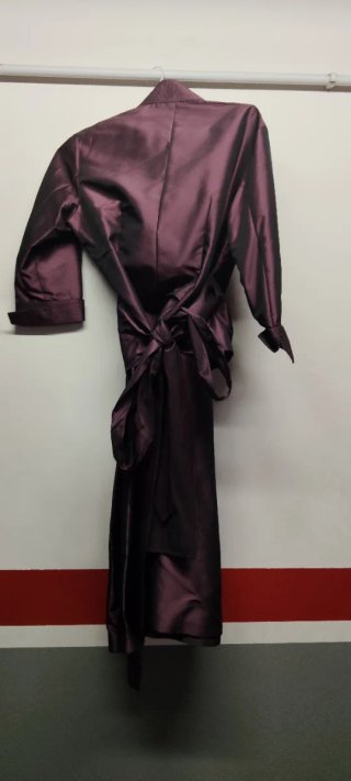 Conjunto Zara Vestido + Chaqueta Morado Talla M