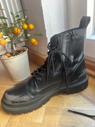 Botas Pull&Bear Talla 44 Piel Sintética Negra