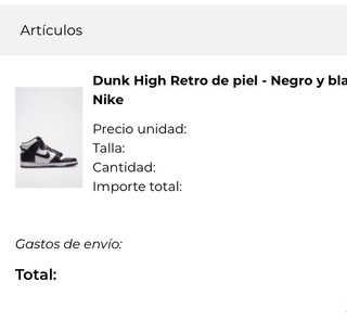 Nike Dunk High Panda Talla 39
