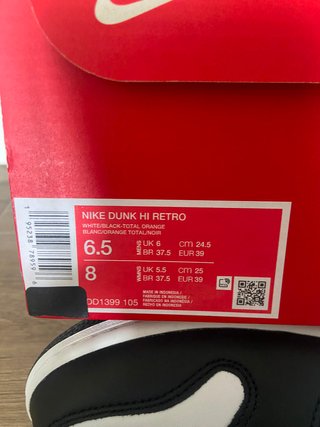 Nike Dunk High Panda Talla 39
