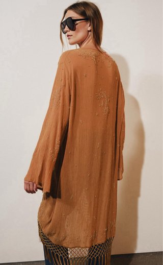 Kaftán Kimono Bordado Zara Talla M