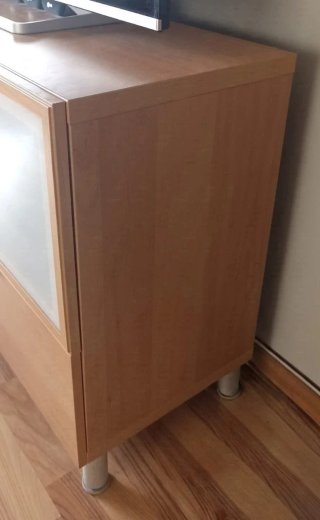 Mueble TV, Besta ikea, 2 cajones y puertas cristal