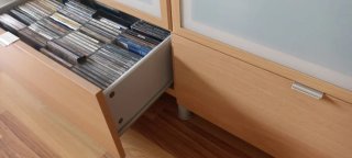 Mueble TV, Besta ikea, 2 cajones y puertas cristal