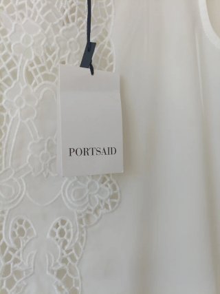 Blusa blanca PORTSAID con encaje