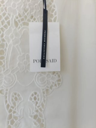 Blusa blanca PORTSAID con encaje