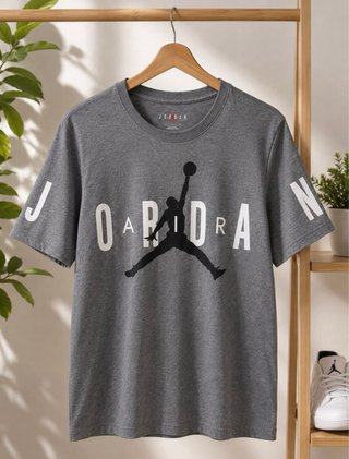 Camiseta Jordan Gris con Logo Jumpman