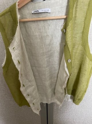 Chaleco Zara verde S