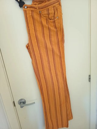 Pantalones Hugo Boss Rayas Naranja