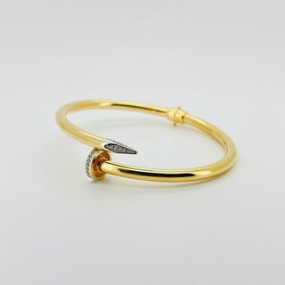 PULSERA RIGIDA CLAVO CON CIRCONITAS.