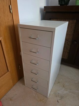 Cajonera Ikea Metálica Blanca 6 Cajones