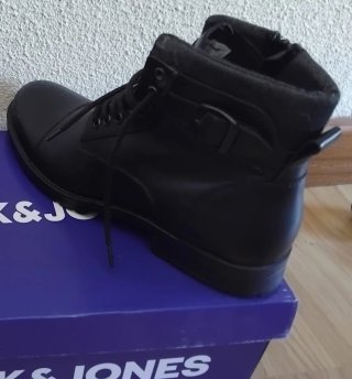 Botas Jack & Jones Piel Talla 42 Negras