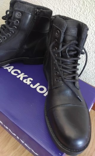 Botas Jack & Jones Piel Talla 42 Negras