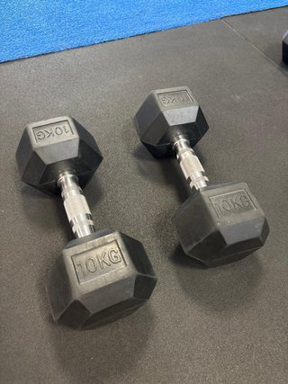 Par Mancuernas 10kg Hexagonales
