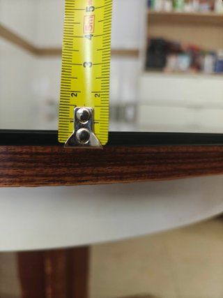 Cristal Templado a medida (110cm) + Mesa Madera Ma