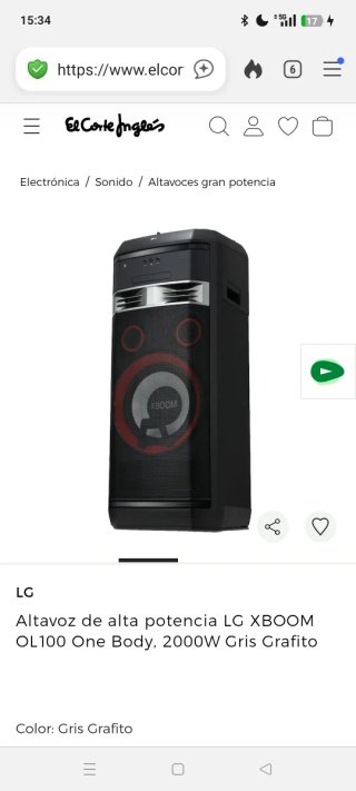 LG XBOOM 2000W Altavoz Fiesta