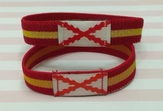 OFERTA! PULSERAS ELASTICAS CRUZ DE BORGOÑA BANDERA