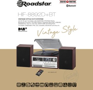 Roadstar HIF-8892DBT Equipo Hi-Fi Vintag