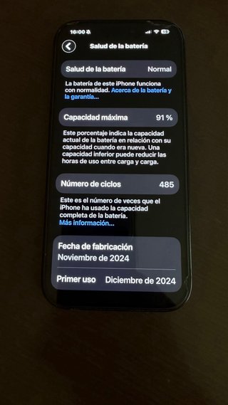 iPhone 16 Pro 128GB Negro/Gris
