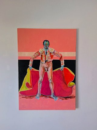 Pintura Torero Arte Original Único colgar regalar