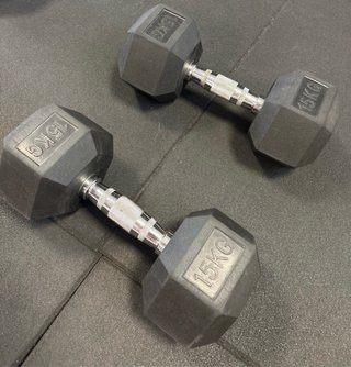 Par Mancuernas 15kg Hexagonales