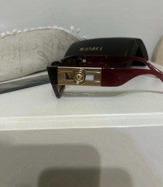 Occhiali da sole Versace bordeaux e oro
