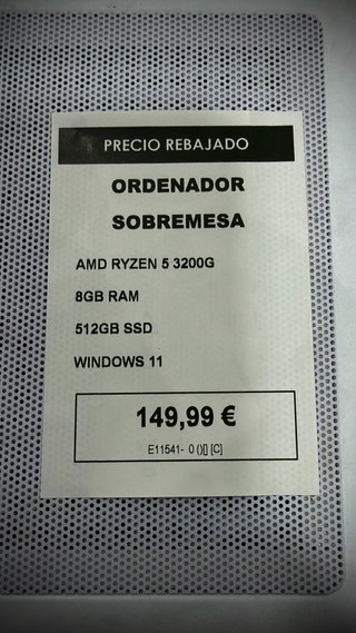 Ordenador sobremesa