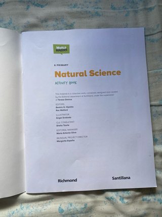 Natural Science, 6 Primary, World Makers Activi...