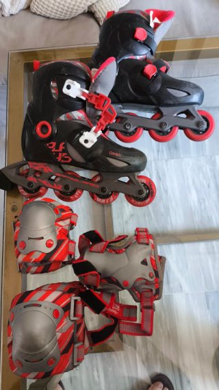Patines Oxelo y protecciones Talla 32/34