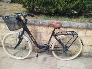 Bicicleta de paseo DTB negra Town 7.0 - Talla M