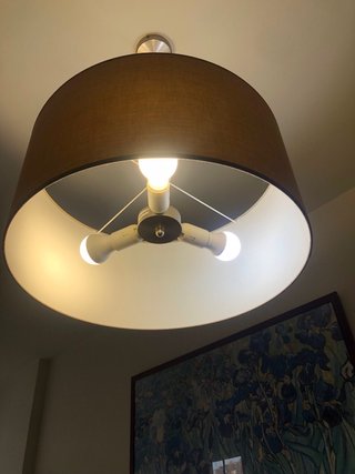 Lámpara de techo Leroy Merlin beige tela