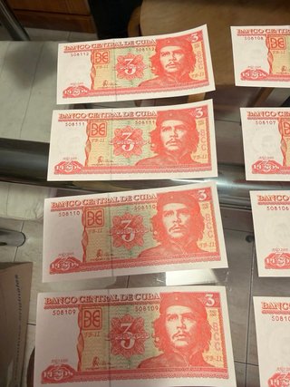 12 Billetes 3 Pesos Cuba 2005 Che Guevara