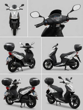 Kymco Agility 125cc Scooter Blanca y Negra