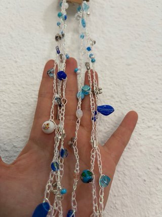 Collar 1000 vueltas azul y plata