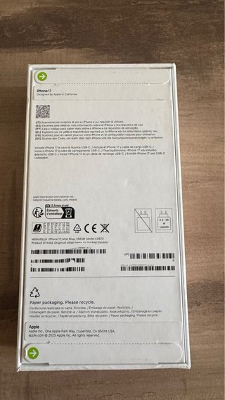 iPhone 17 256GB Azul — Nuevo y Precintado