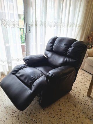 Sillón reclinable eléctrico piel sintética