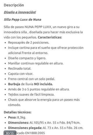 Silla de paseo Nuna Pepp Luxx