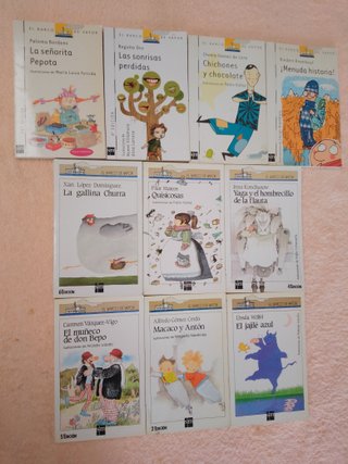 LOTE (V) DE 10 LIBROS EL BARCO DE VAPOR (blancos)