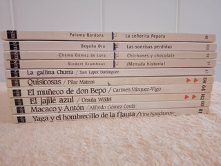 LOTE (V) DE 10 LIBROS EL BARCO DE VAPOR (blancos)